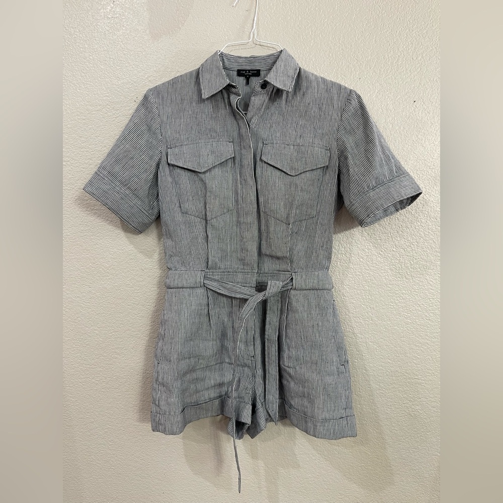 Rag and Bone surplus jumper Pinstripe Short Sleeve